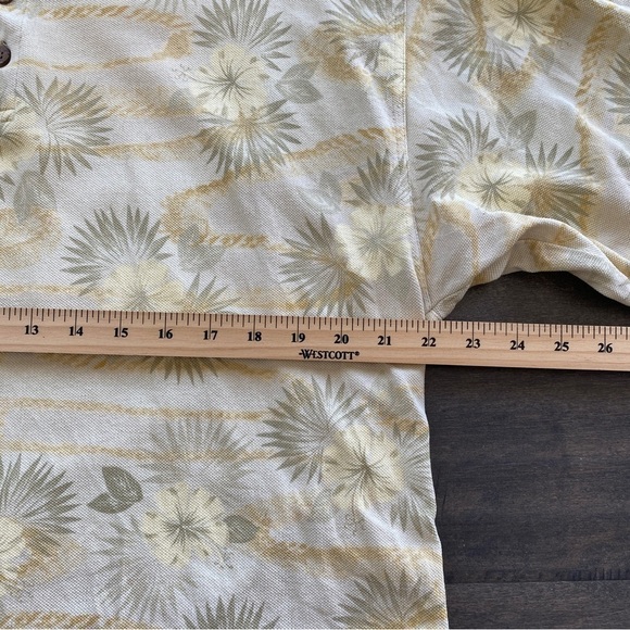 Tommy Bahama Mens M Hawaiian Floral Print Polo Shirt 100% Cotton - Picture 7 of 8